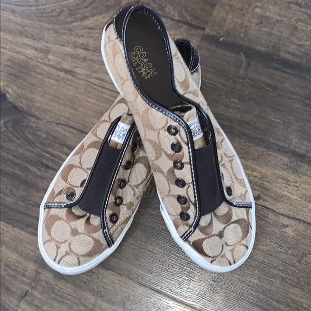 Coach slip on fashion sneakers